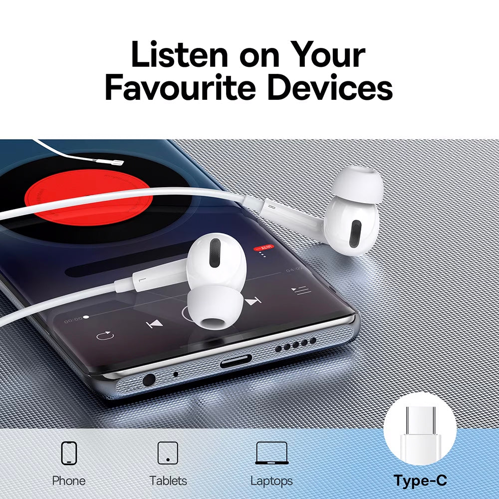 Handsfree USB-C Baseus Encok C18, Bijeli NGCR030102