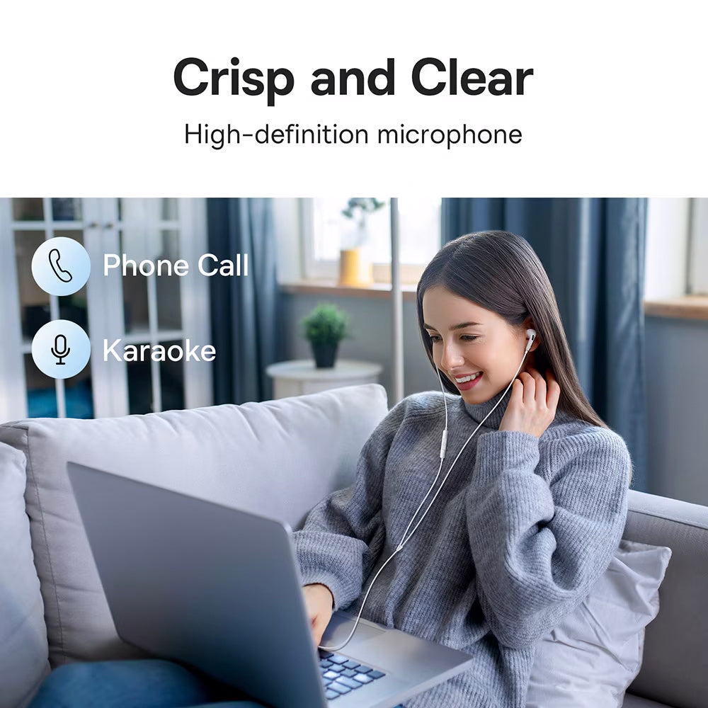 Handsfree USB-C Baseus Encok C18, Bijeli NGCR030102