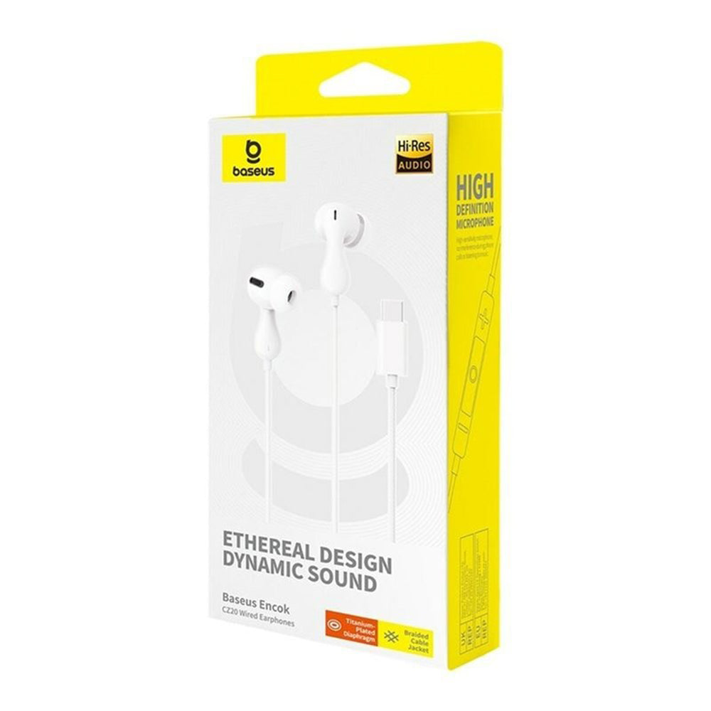Handsfree USB-C Baseus Encok CZ20, Bijeli A00171400213-00