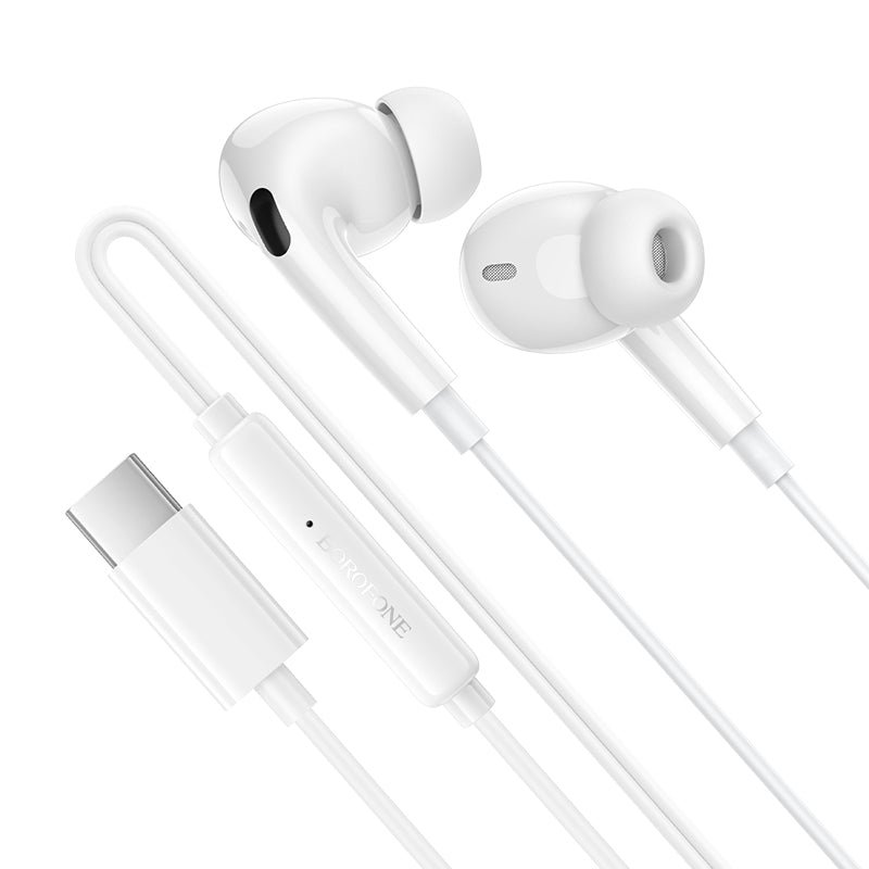 Handsfree USB-C Borofone BM100 Pro Fuente, Bijela