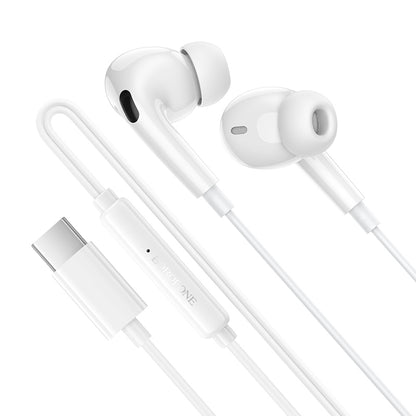Handsfree USB-C Borofone BM100 Pro Fuente, Bijela