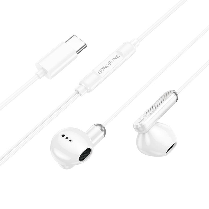 Handsfree USB-C Borofone BM89 Surpass, Bijeli