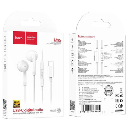 Handsfree USB-C HOCO M95, Bijeli
