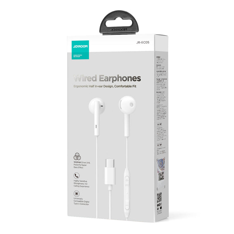 Handsfree USB-C Joyroom JR-EC05, Bijeli