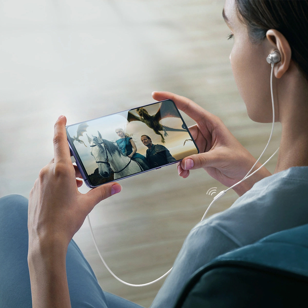 Handsfree USB-C Joyroom JR-EC06, Srebrni