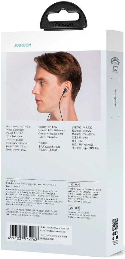 Handsfree USB-C Joyroom JR-EC07, Crni
