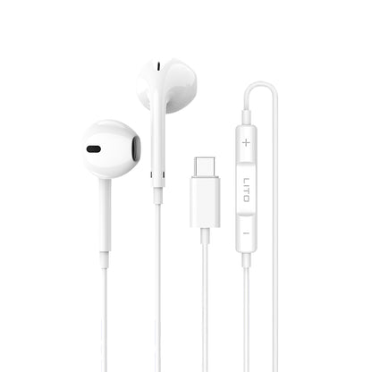 Handsfree USB-C Lito LF01T, 1.2m, Bijela