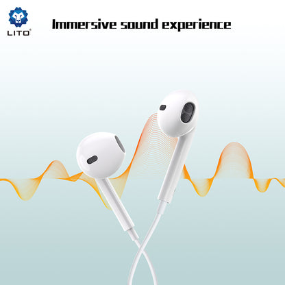 Handsfree USB-C Lito LF01T, 1.2m, Bijela