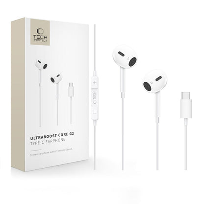 Handsfree USB-C Tech-Protect Ultraboost Core G2, Bijela