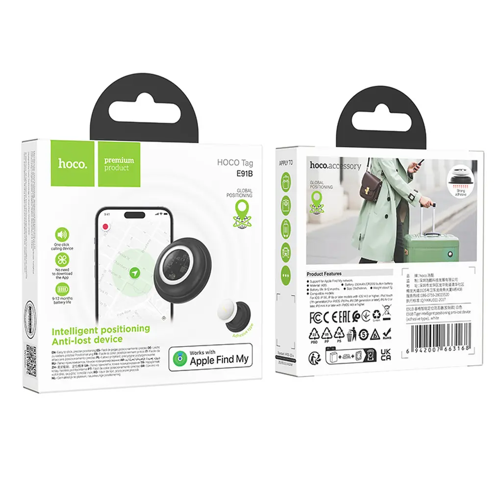 HOCO SmartTag E91B za iOS Series, Bijela