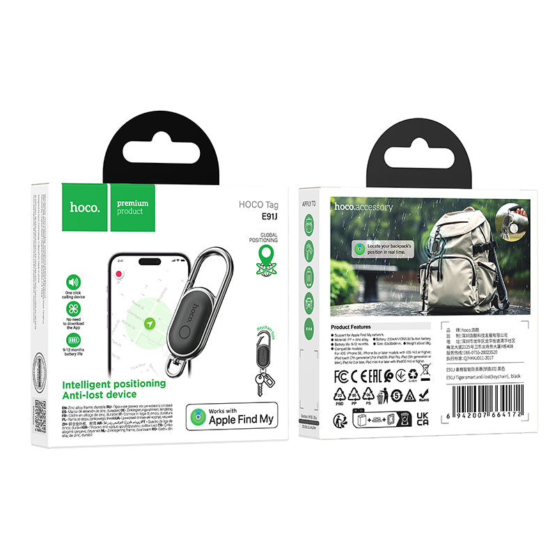 HOCO SmartTag E91J za iOS seriju, Crna