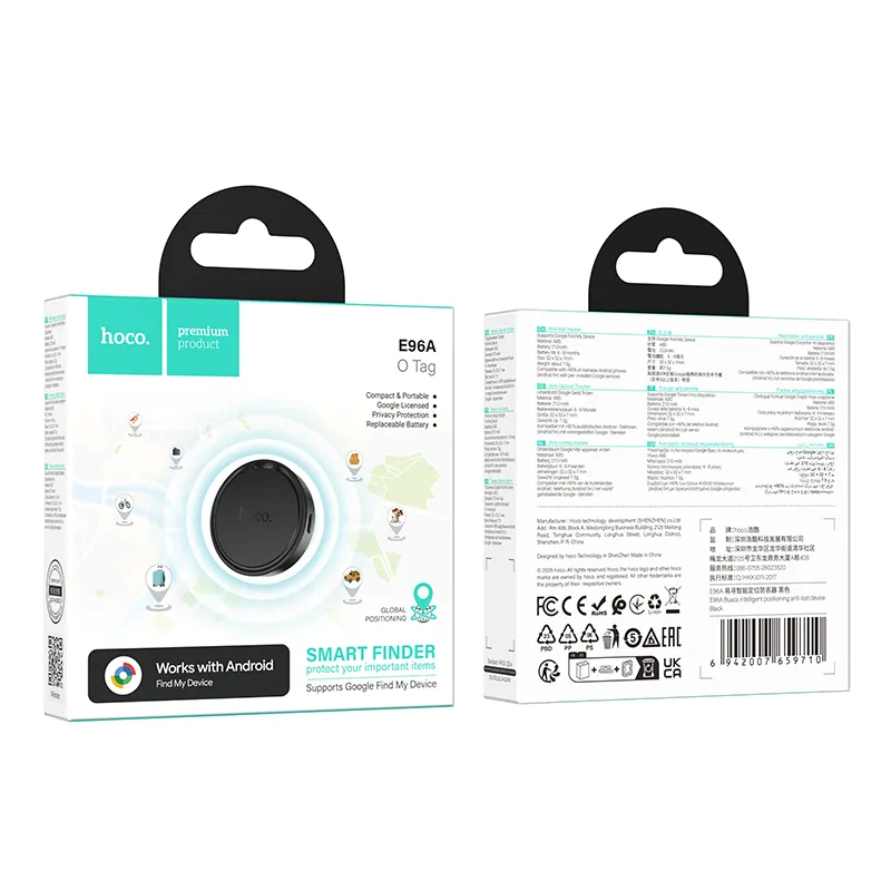 HOCO SmartTag E96A za Android seriju, Crna