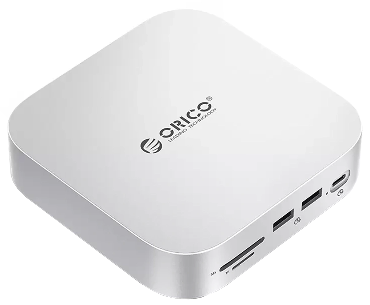 Višenamjenski hub Orico MiniLink M48PR za Apple Mac Mini M4, 9u1, Srebrni