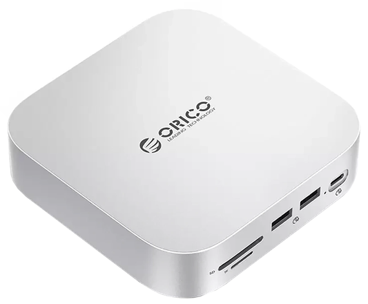 Višenamjenski hub Orico MiniLink M48PR za Apple Mac Mini M4, 9u1, Srebrni