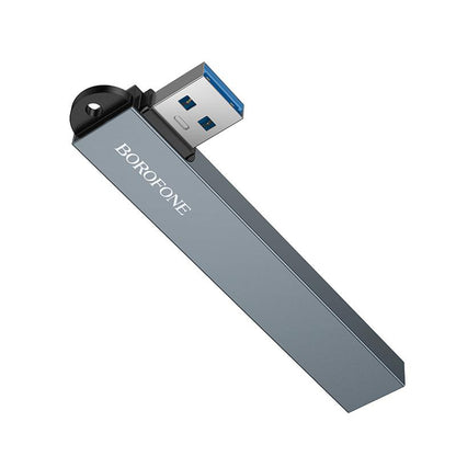 USB Hub Borofone FH1, 4u1, Siva
