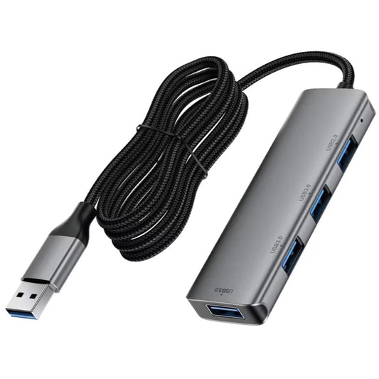 USB hub Acefast J17, 4u1, Sivi