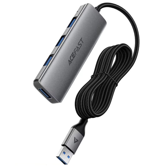 USB hub Acefast J17, 4u1, Sivi