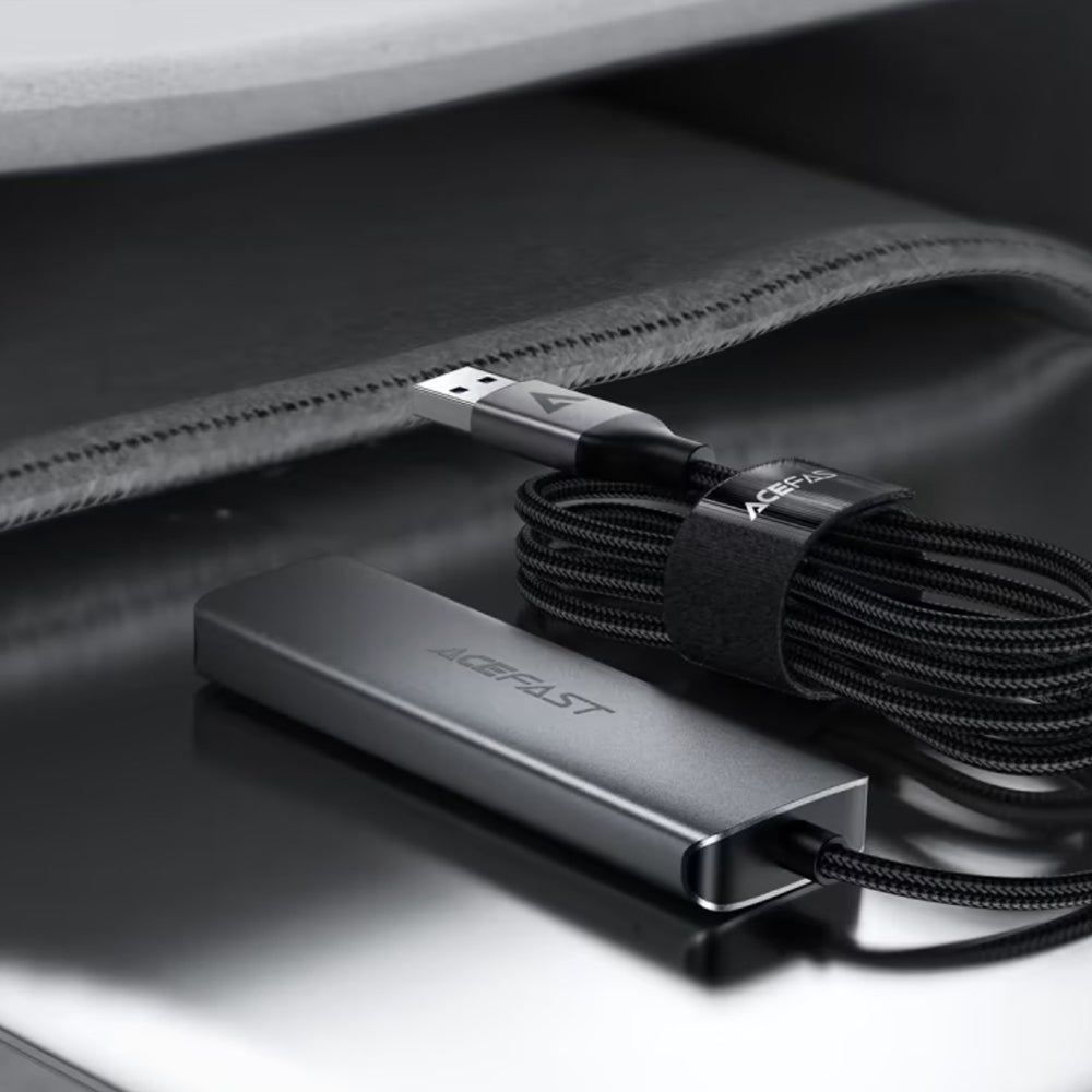 USB hub Acefast J17, 4u1, Sivi
