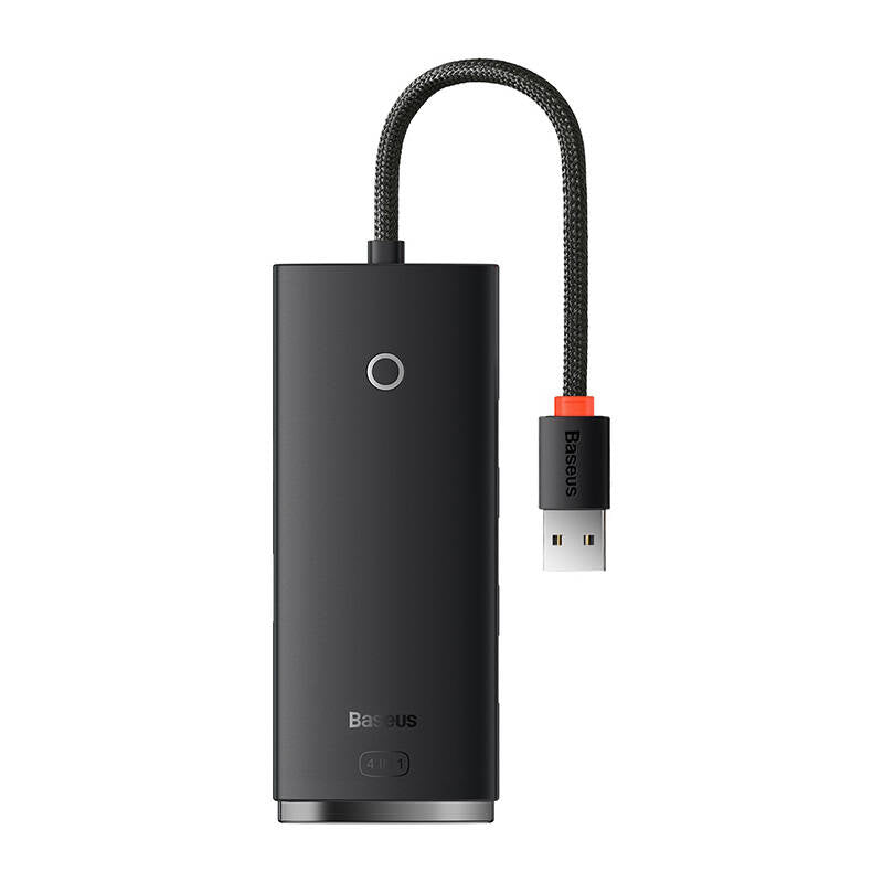 USB Hub Baseus Lite, 4 x USB-A 3.0 - 1 x USB-C, 0.25m, Crni WKQX030001
