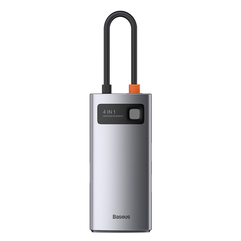 USB-C Hub Baseus Metal Gleam, 2 x USB-A - 1 x USB-C - 1 x HDMI, Sivi CAHUB-CY0G
