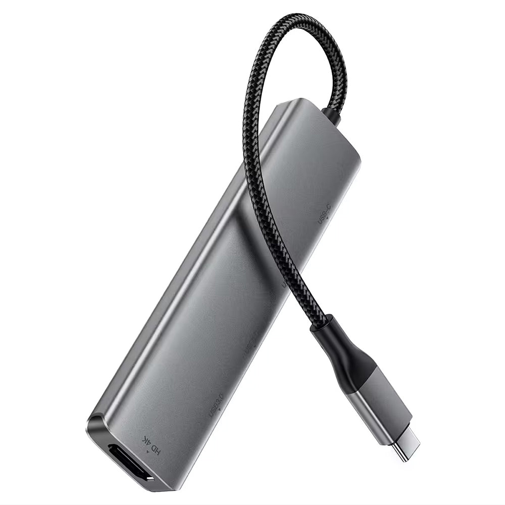 Hub USB-C Acefast J16, 5u1, Sivi