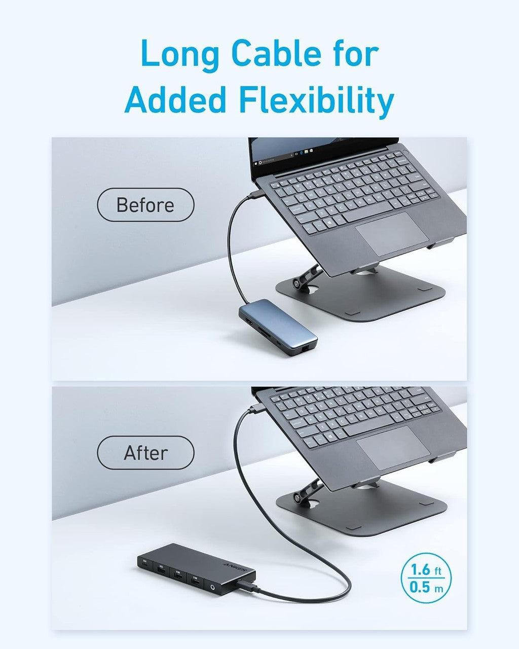 Hub USB-C Anker, 1 x USB-A 3.0 - 2 x USB-A - 3 x USB-C - 2 x HDMI - 1 x RJ45 - 1 x SD, Crni A83A2G11