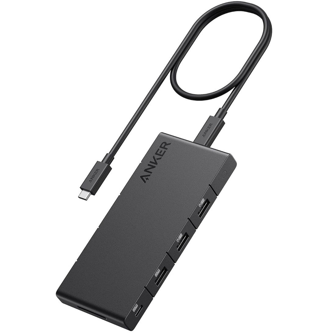 Hub USB-C Anker, 1 x USB-A 3.0 - 2 x USB-A - 3 x USB-C - 2 x HDMI - 1 x RJ45 - 1 x SD, Crni A83A2G11