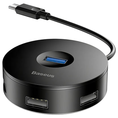 USB-C Hub Baseus AirJoy, 1 x USB-A 3.0 - 3 x USB-A, Crni CAHUB-G01