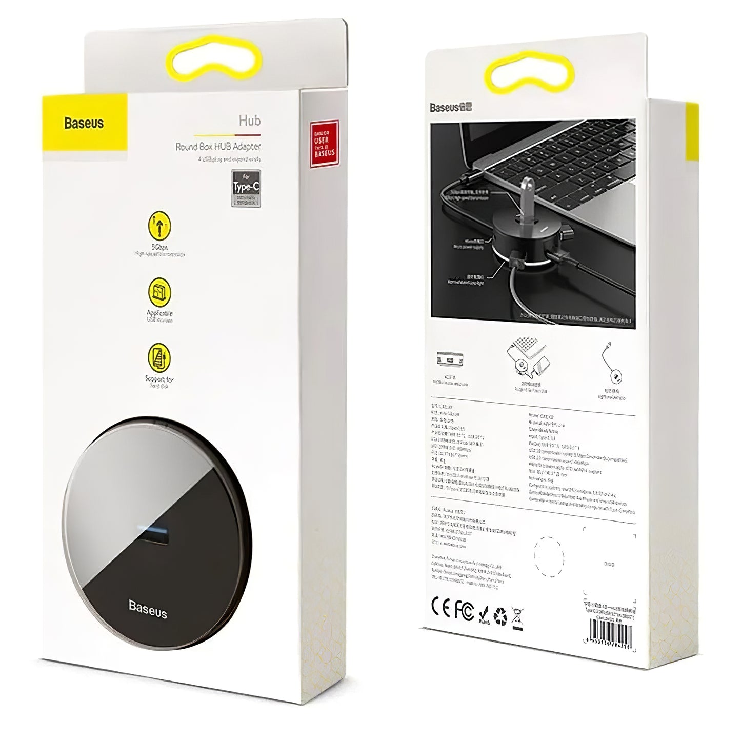 USB-C Hub Baseus AirJoy, 1 x USB-A 3.0 - 3 x USB-A, Crni CAHUB-G01
