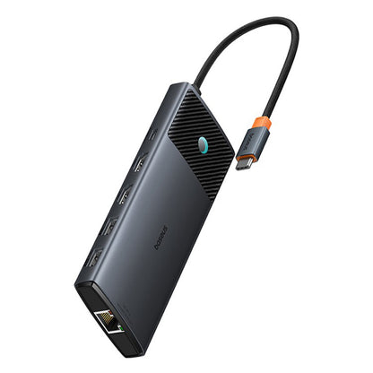 Hub USB-C Baseus Gleam II, 10in1, Crni B0114200