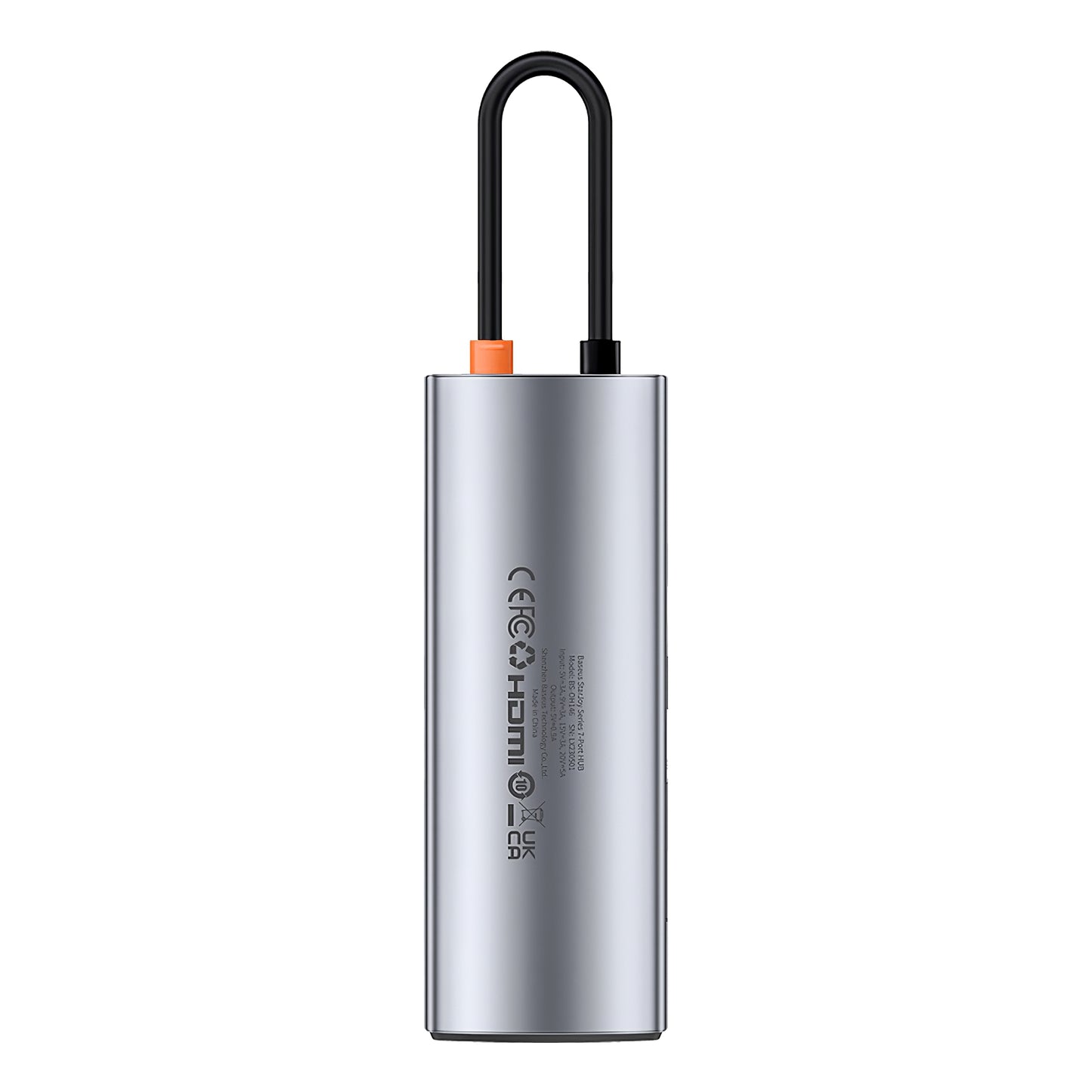 USB-C Hub Baseus Joystar, 3 x USB-A 3.0 - 1 x USB-C - 1 x HDMI - 1 x SD - 1 x microSD, Srebrni B00030708811-00