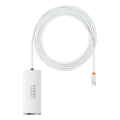 USB-C Hub Baseus Lite, 4 x USB-A 3.2, 2m, Bijeli