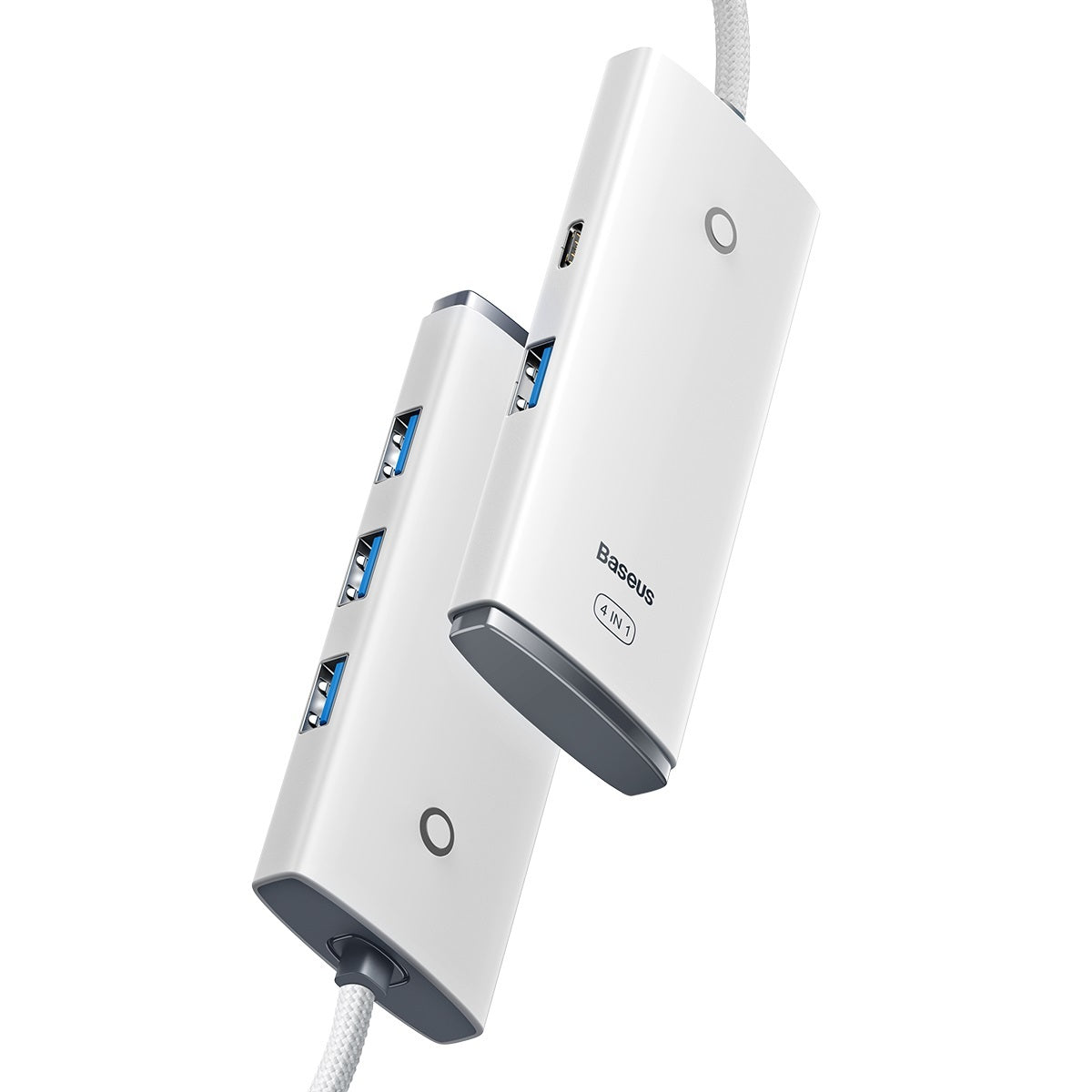 USB-C Hub Baseus Lite, 4 x USB-A 3.2, 2m, Bijeli
