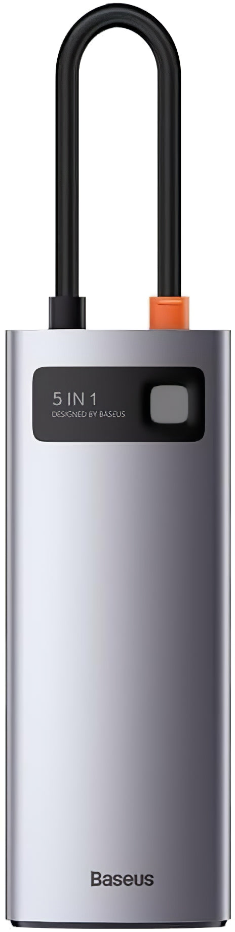USB-C Hub Baseus Metal Gleam, 3 x USB-A - 1 x USB-C - 1 x HDMI, Sivi WKWG020013