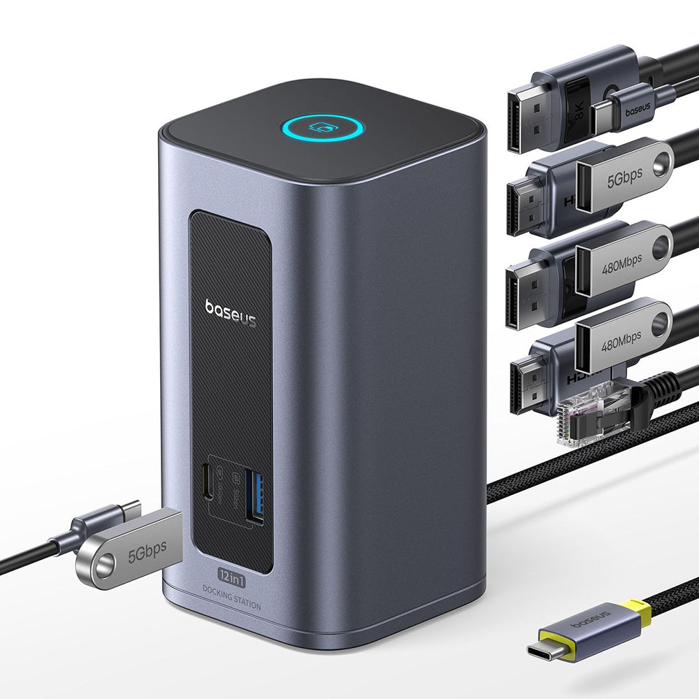 Višenamjenski hub Baseus Nomos NU1 Air Spacemate, 12in1, Sivi B0114400