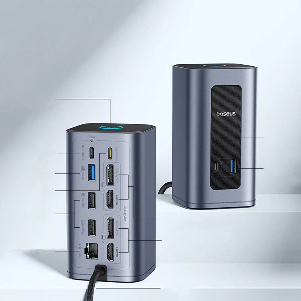 Višenamjenski hub Baseus Nomos NU1 Air Spacemate, 12in1, Sivi B0114400