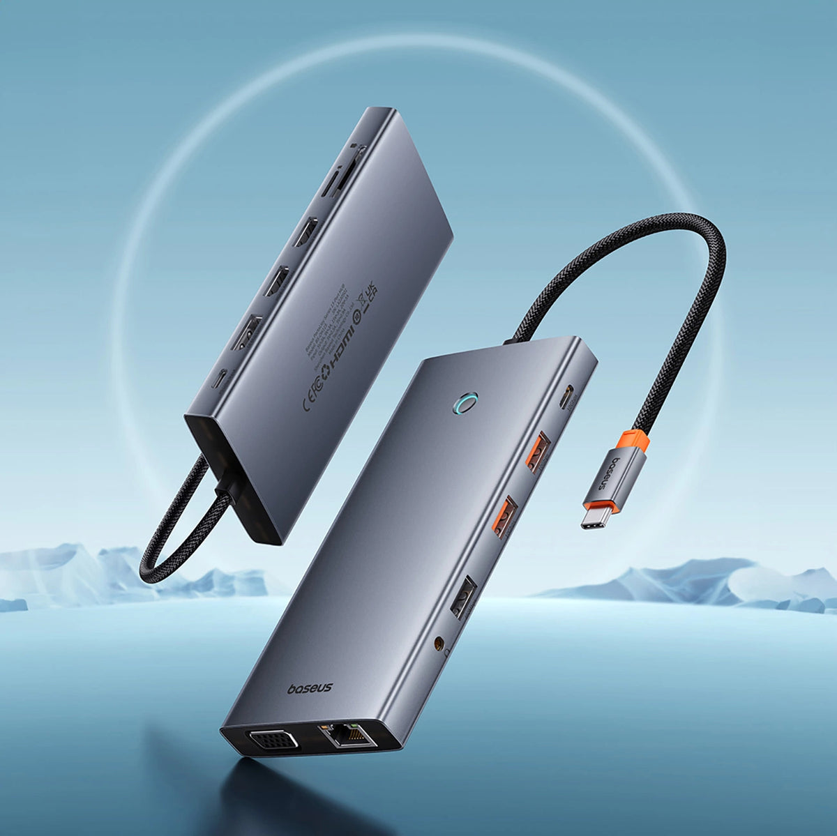 Hub USB-C Baseus PortalJoy, 13in1, Siva B00053002811-01