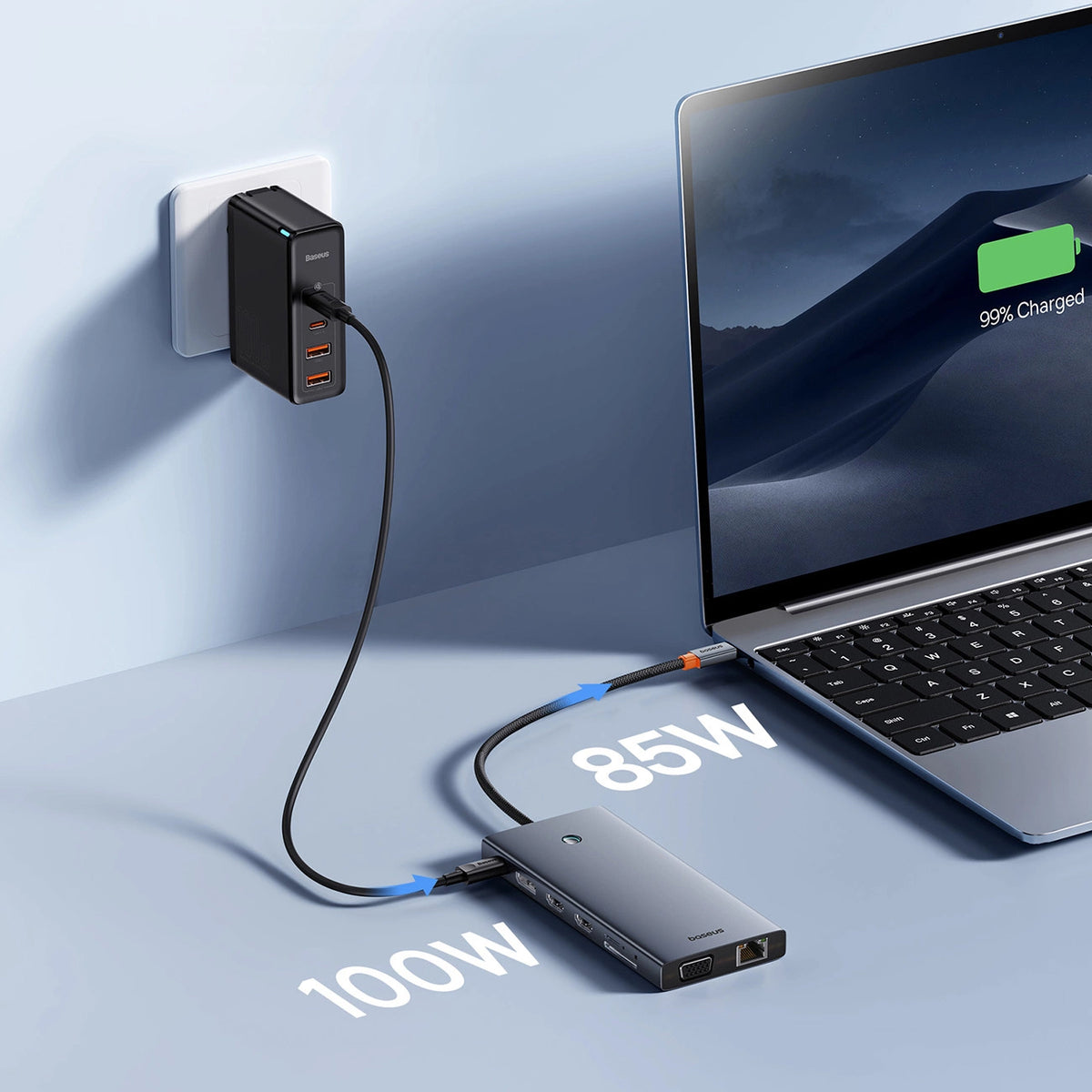 Hub USB-C Baseus PortalJoy, 13in1, Siva B00053002811-01