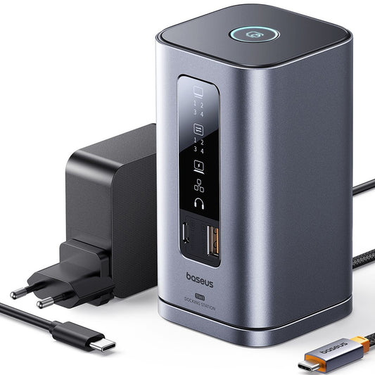 Hub USB-C Baseus Spacemate, 11in1, Sivi B0112701