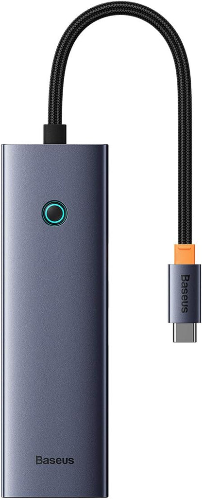 Hub USB-C Baseus UltraJoy, 4 x USB-A 3.0 - 1 x USB-C - 1 x HDMI, Sivi B00052807813-01