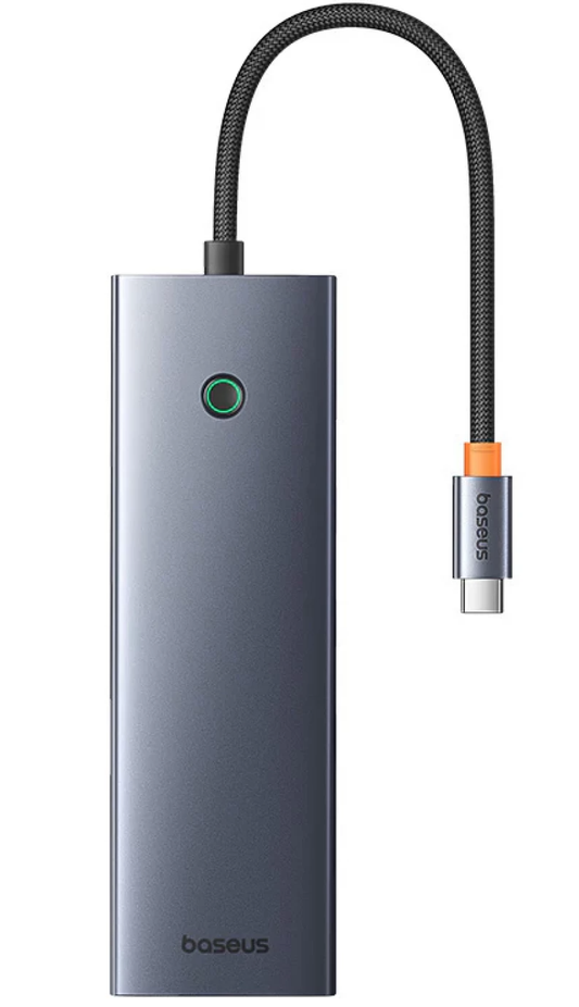Hub USB-C Baseus UltraJoy, 3 x USB-A 3.0 - 1 x USB-C - 1 x HDMI - 1 x VGA - 1 x Jack 3.5mm - 1 x RJ45 - 1 x SD - 1 x microSD, Siva B0005280C811-00