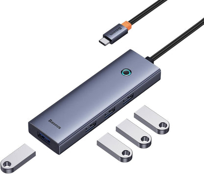 USB-C Hub Baseus UltraJoy, 4 x USB-A 3.0, Sivi B0005280A813-03