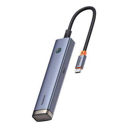 Hub USB-C Baseus UltraJoy, 2 x USB-A 3.0 - 1 x USB-A - 2 x USB-C - 1 x HDMI, Sivi B00052802811-02