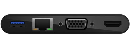 Hub USB-C Belkin Connect, 1 x USB-A 3.0 - 1 x USB-C - 1 x HDMI - 1 x VGA - 1 x RJ45, Crna AVC004btBK