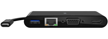 Hub USB-C Belkin Connect, 1 x USB-A 3.0 - 1 x USB-C - 1 x HDMI - 1 x VGA - 1 x RJ45, Crna AVC004btBK