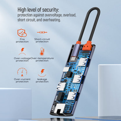 Hub USB-C ColorWay CW-HUB03, 6u1, Srebrni