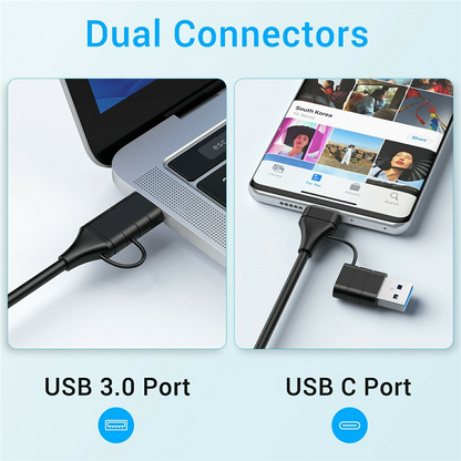 USB-C Hub s Bežičnim Punjenjem QI OEM YC7209, 10u1, Siva