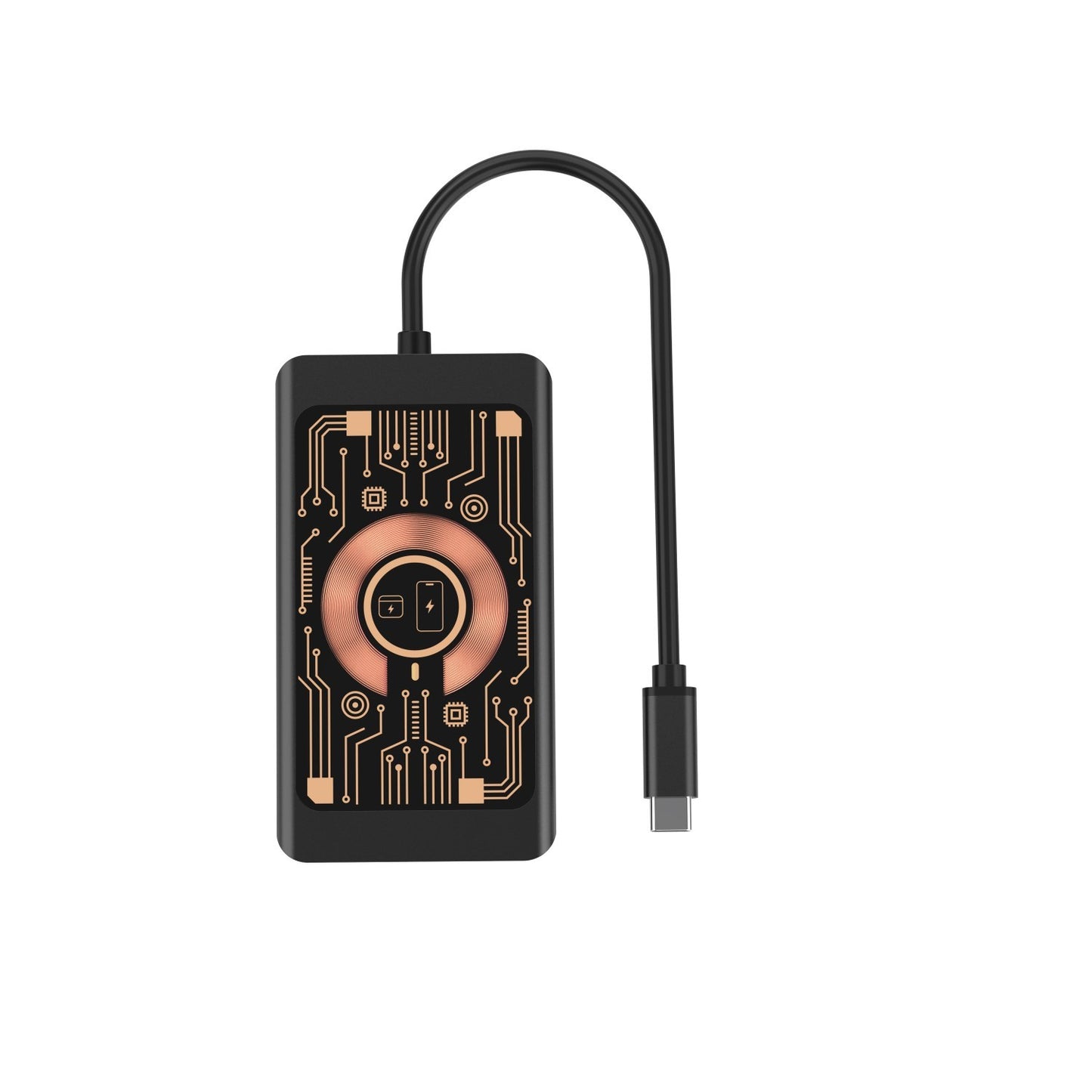 USB-C hub s bežičnim punjenjem QI Qualo QTPB5-HUB-18, 9u1, sivi