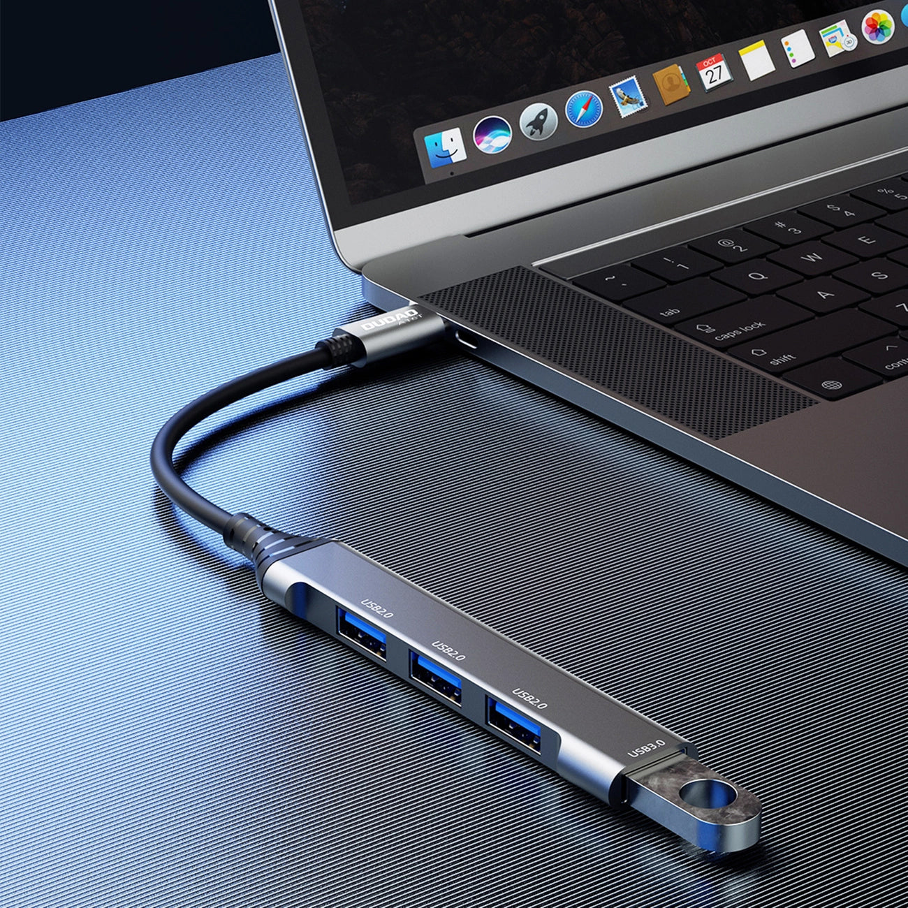 Hub USB-C Dudao A16T, 1 x USB-A 3.0 - 3 x USB-A, Crni