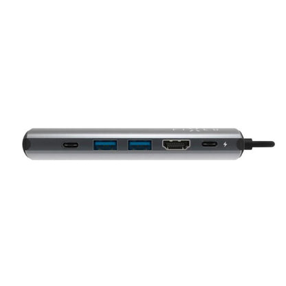 Hub USB-C Fixed Pro, 6u1, Sivi